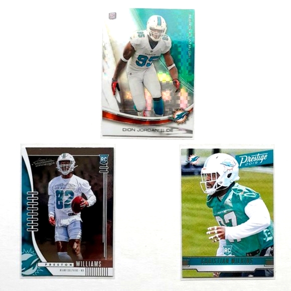 Miami Dolphins 9 Player Card Lot - FTBL [20_2] - Picture 3 of 8